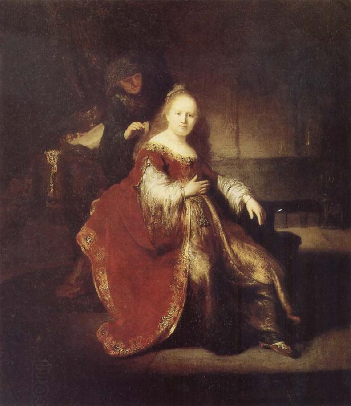 REMBRANDT Harmenszoon van Rijn Esther Preparing to Intercede with Abasuerus China oil painting art